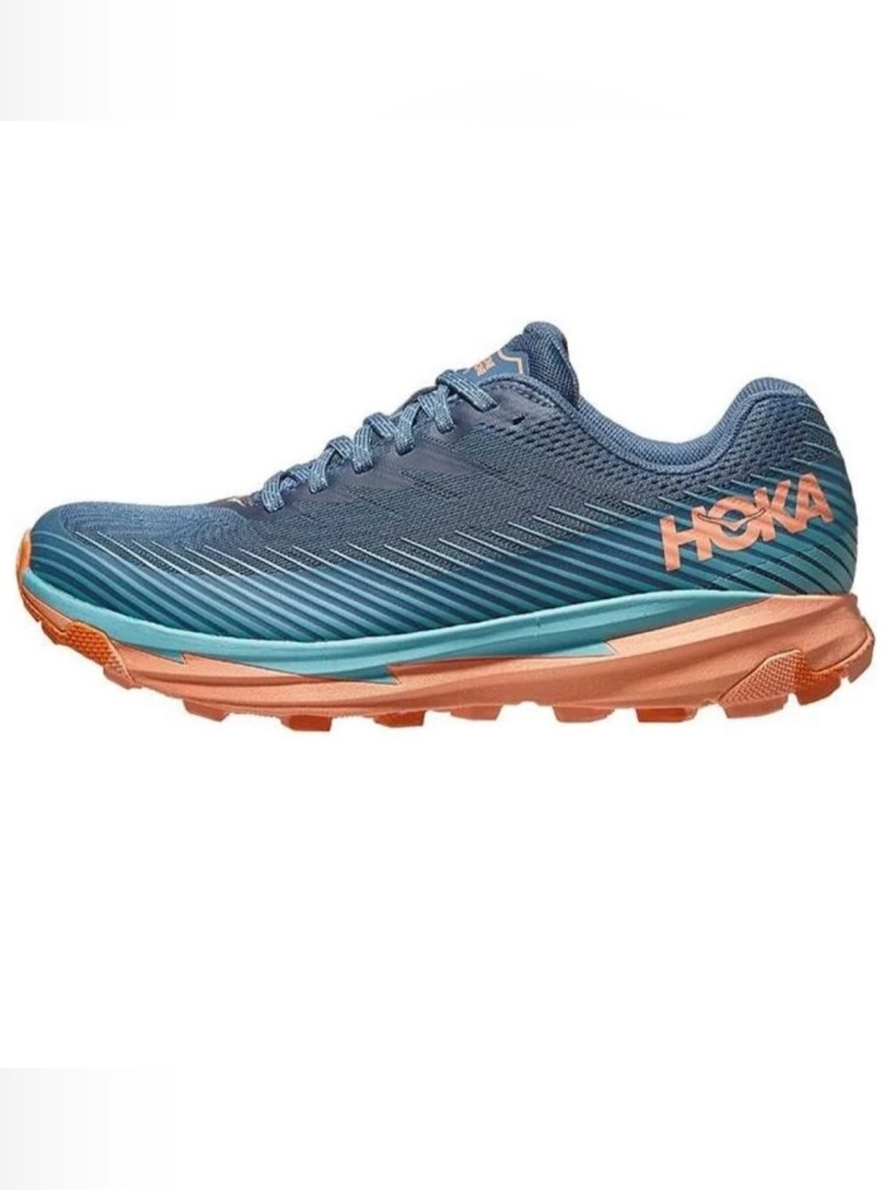 Hoka Women's Blue and Coral Trail Running Shoe